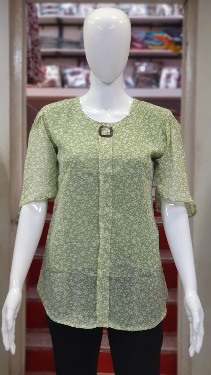 Ff 4722 Georgette Fancy Wear Printed Top Collection